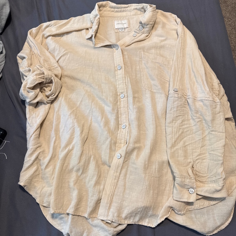 Oversized button up